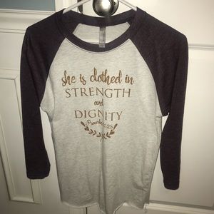 Proverbs 31:25 Women’s Baseball Shirt